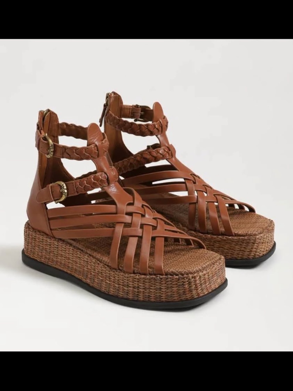 Sam Edelman Tan Braided Platform Sandals